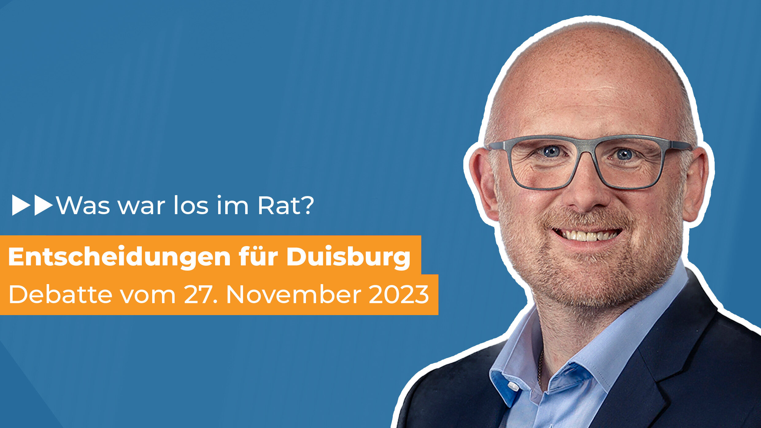 Oberbürgermeister Sören Link zur Ratssitzung vom 27.11.23