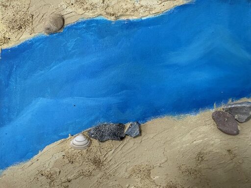 Acryl auf Leinwand, Schülerin Klasse 4