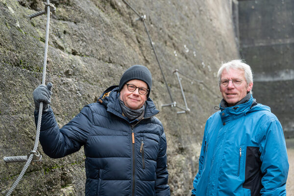 Volker Schreiber (li.) und Uwe Impelmann kümmern sich bei der Sektion Duisburg des DAV um die Öffentlichkeitsarbeit