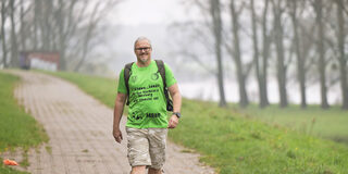 Klaus legte allein an einem Tag 80 Kilometer zurück