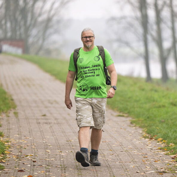 Klaus legte allein an einem Tag 80 Kilometer zurück