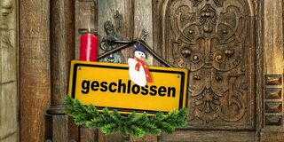 Rathaustür geschlossen