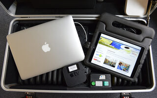Medienkoffer mit iPad