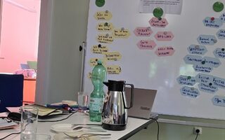 Flipchart mit Karten