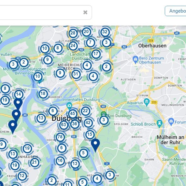 Ausschnitt der Bildungsberatungslandkarte