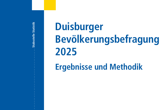 Duisburger Bevölkerungsbefragung 2025 mit einem Bild vom Innenhafen