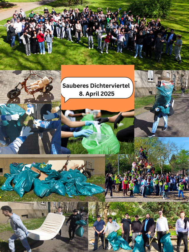 Jugendliche beim Aufräumen