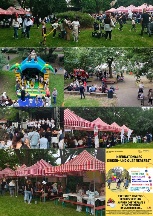 Collage mit Bildern der Festwiese