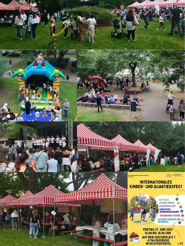 Collage mit Bildern der Festwiese