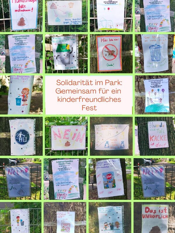 Plakate für einen sauberen Park