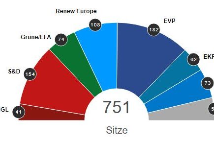 Sitzverteilung nach den Europäischen Fraktionen