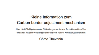 Kleine Information zum Carbon border adjustment mechanism
