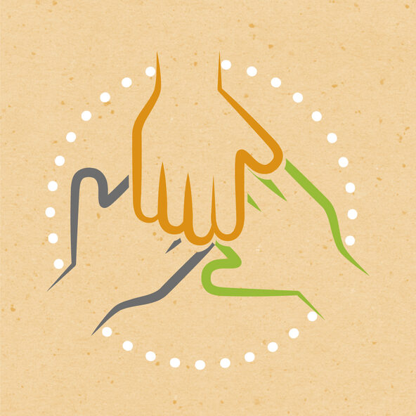 Piktogram Hände Team Frühe Hilfen