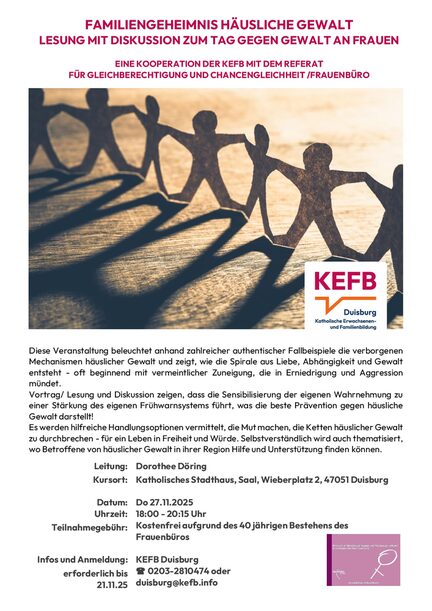 Plakat Lesung mit Dorothee Döring am 27.11.2025