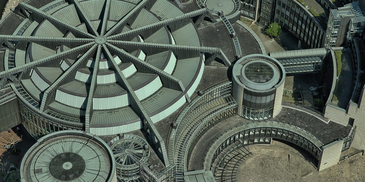 Luftansicht des Landtags NRW