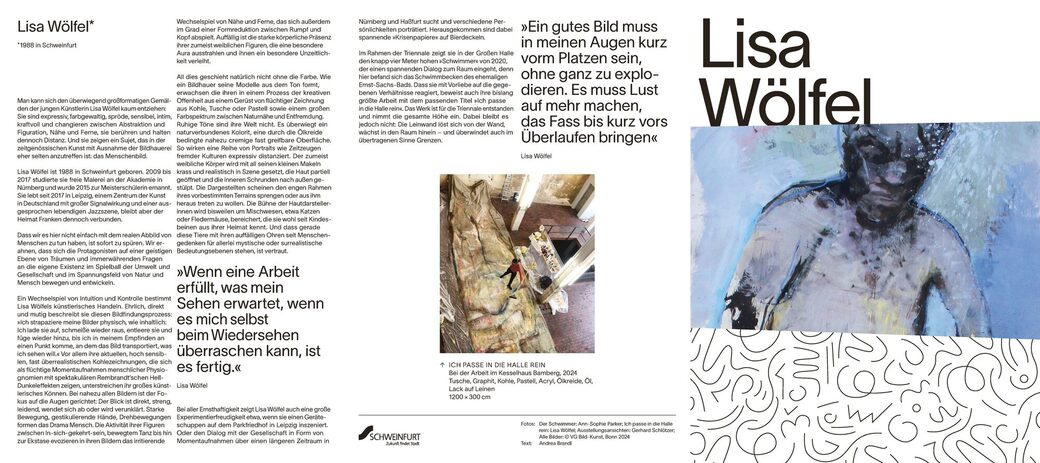 Ein Auszug aus dem Katalog der Triennale für Lisa Wölfel