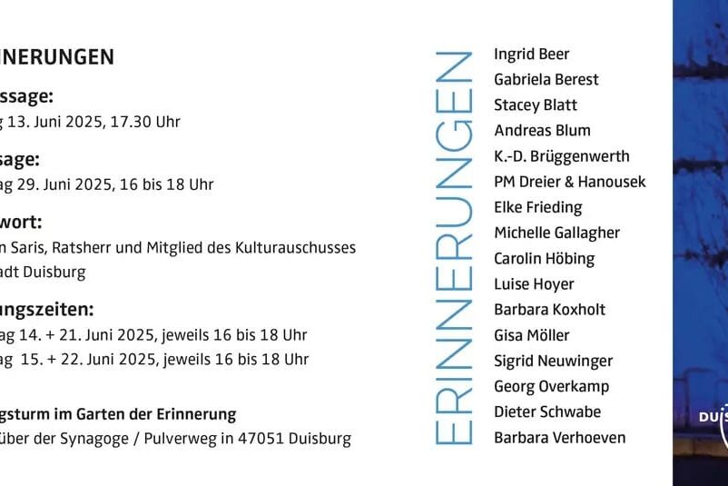 Ausstellung Erinnerungen Flyer