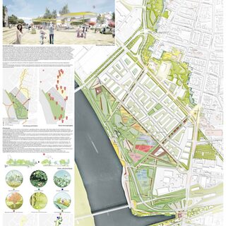 Entwurf Treibhaus Landschaftsarchitektur, Hamburg mit me di um Architekten, Hamburg Blatt 2