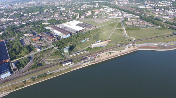 Luftbild RheinOrt & RheinPark