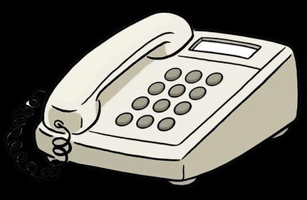 Ein Tastentelefon ist abgebildet