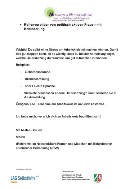 Einladung zum Online-Arbeitskreis „Leise war gestern, laut ist heute“