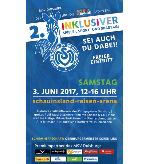 Flyer Inklusiver Spiele-, Sport- und Spaßtag