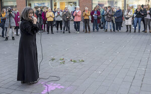 Anja Lerch in vollem Einsatz