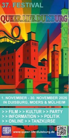 Deckblatt Flyer 37. Festival QUEER.LIFE.DUISBURG