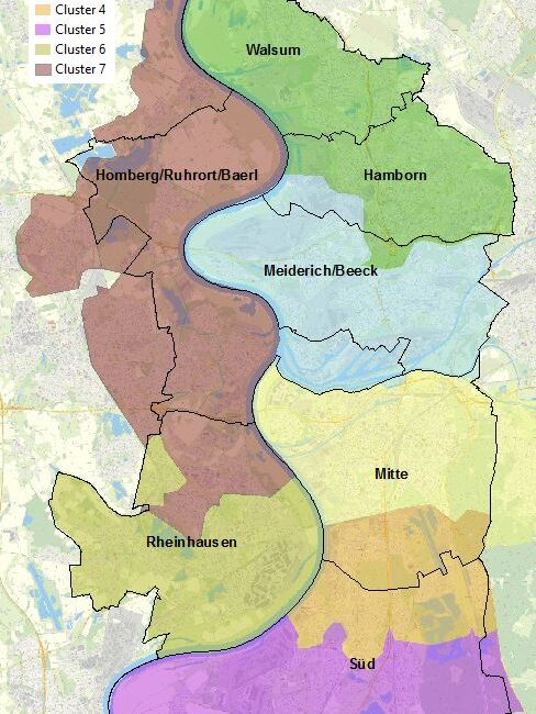 Clusterübersicht weiße Flecken