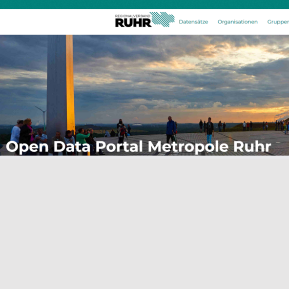 Screenshot Open Data Portal Ruhr