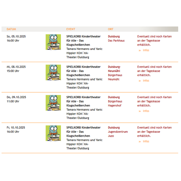 Ein Screenshot des Ticketshops