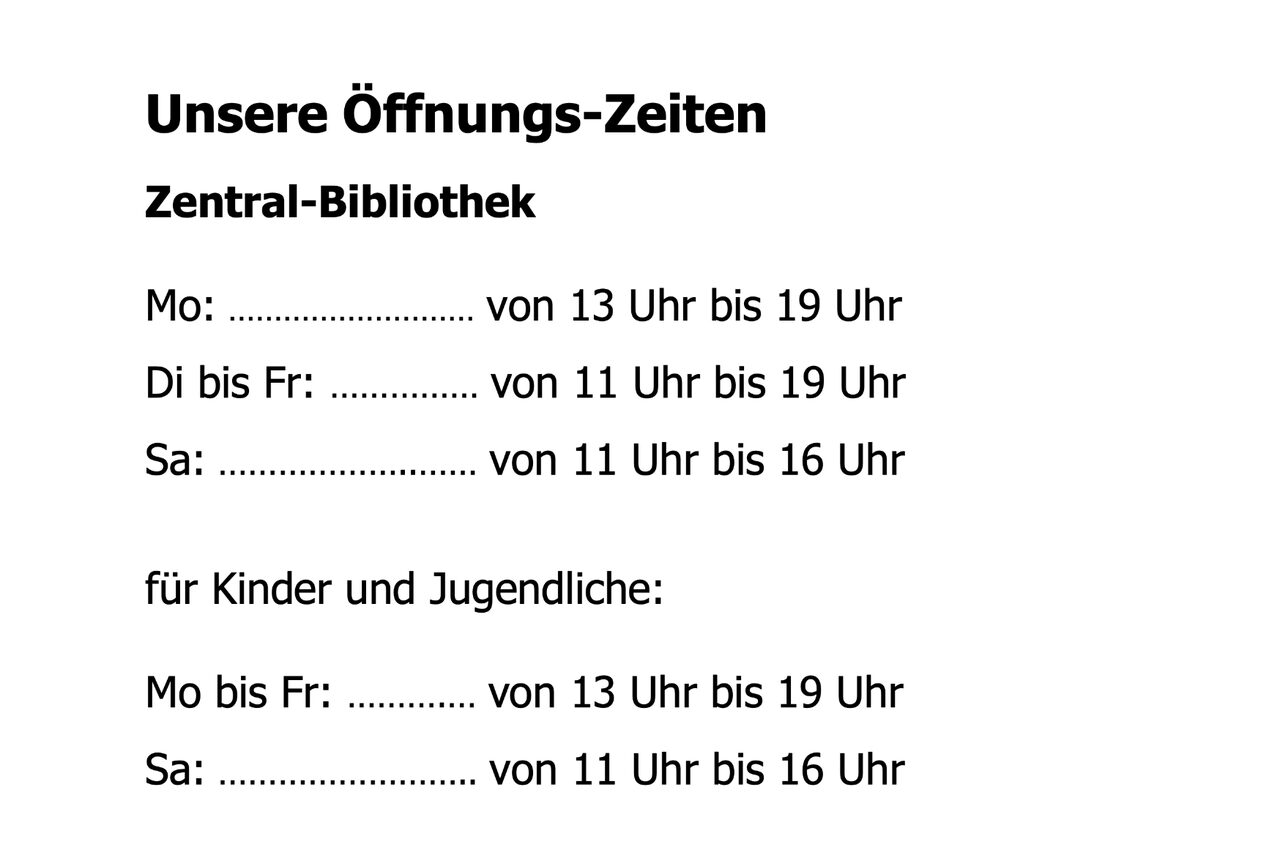 Infos in Leichter Sprache