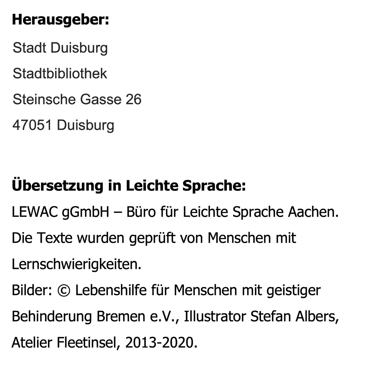 Infos in Leichter Sprache