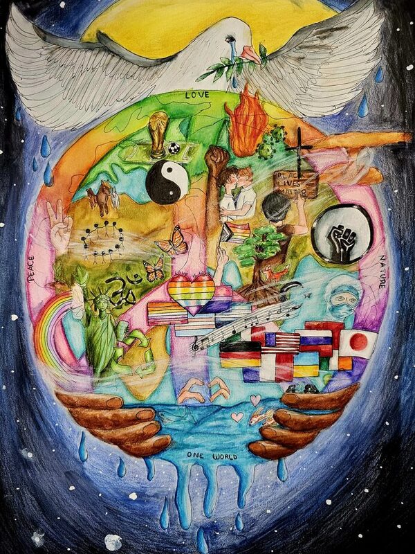 Bildtitel: Die Welt, Künstlerin: Mia Schock