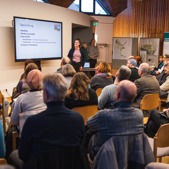 Eine Veranstaltung über die geplante Entwicklung