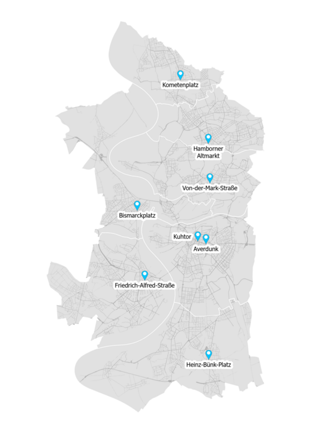 Standortkarte der Trinkwasserbrunnen