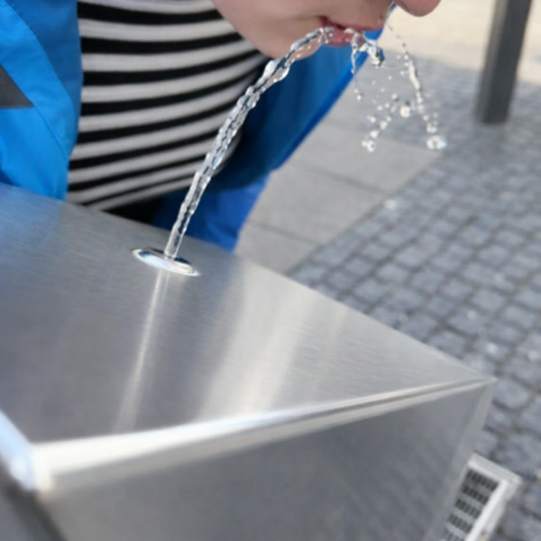 Karte von Duisburg mit Standorten der Trinkwasserbrunnen