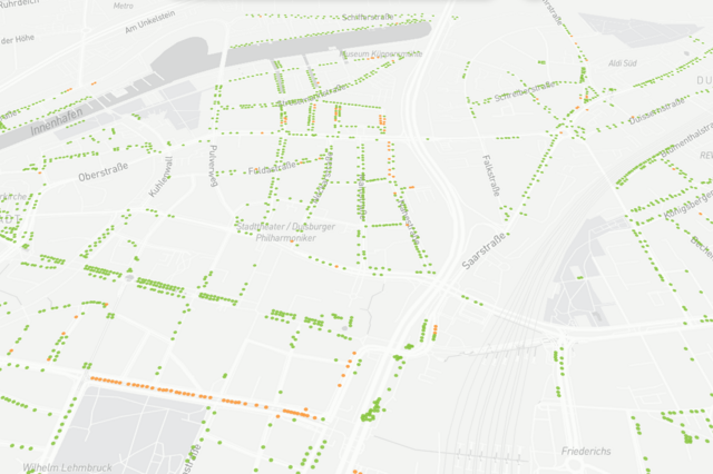 Kartenauszug von Duisburg aus du-giesst.de