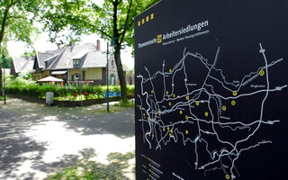 Information board in the Rheinpreußen Estate