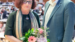 Bürgermeisterin Sylvia Linn mit Oberbürgermeister Sören Link
