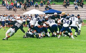 Footballspieler in Aktion