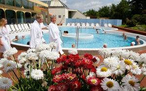 Außenbereich mit Solebad