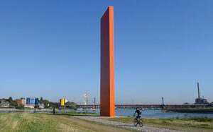 Start-und Endpunkt des Ruhrtalradweg an der Rheinorange