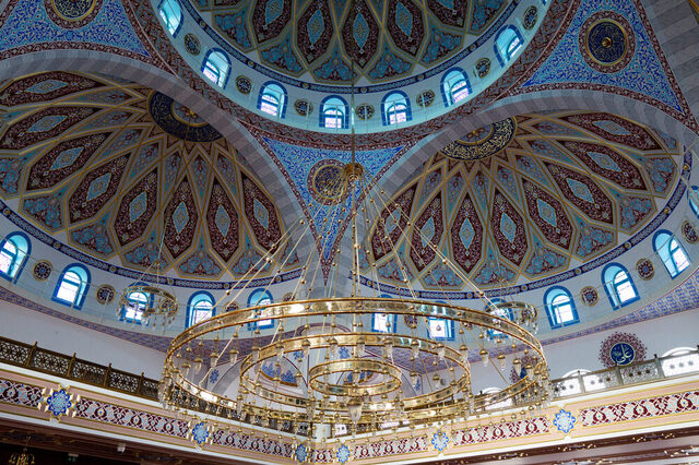 Innenansicht der Merkez Moschee in Duisburg Marxloh