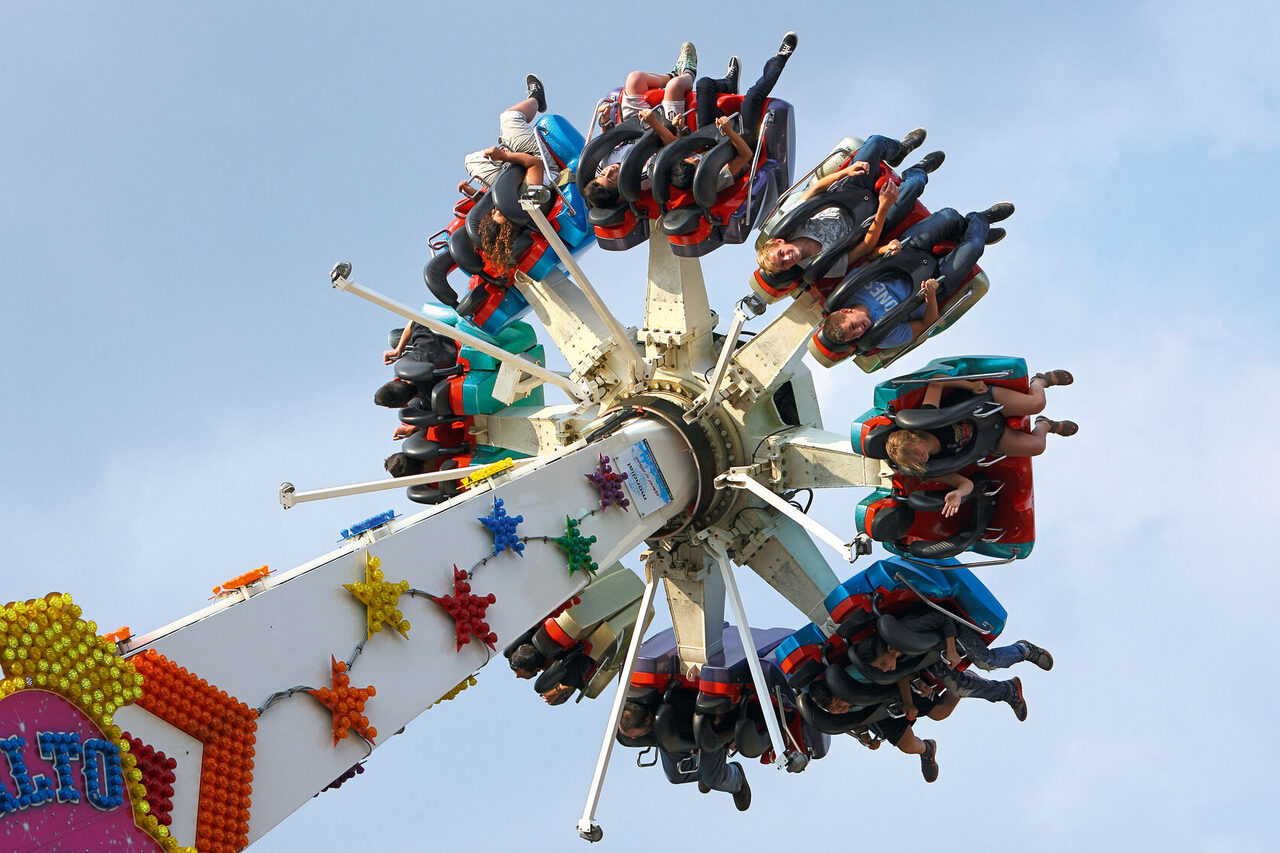 Fahrgeschäft auf der Beecker Kirmes