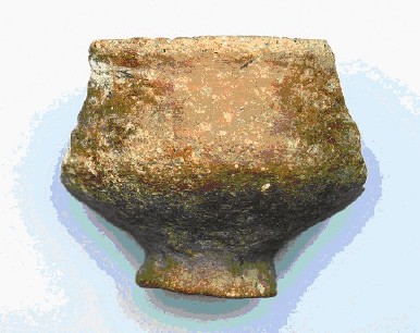 Bruchstück von einem spätbronze-/früheisenzeitlichen Tongefäß