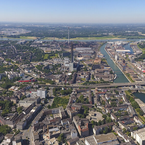 Luftbild - Altstadt, Hochfeld, Rhein