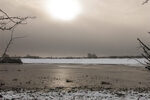 Landschaft im Schnee - Rheinaue Walsum