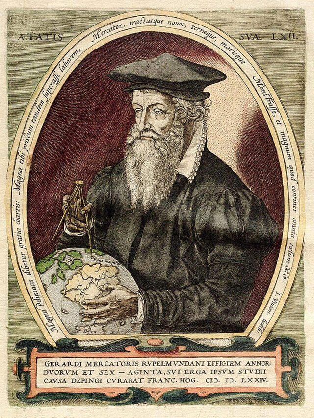 Bildnis Mercator mit Globus